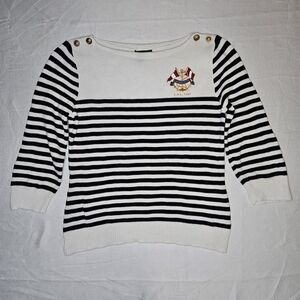 Striped Black and White Women's Sweater